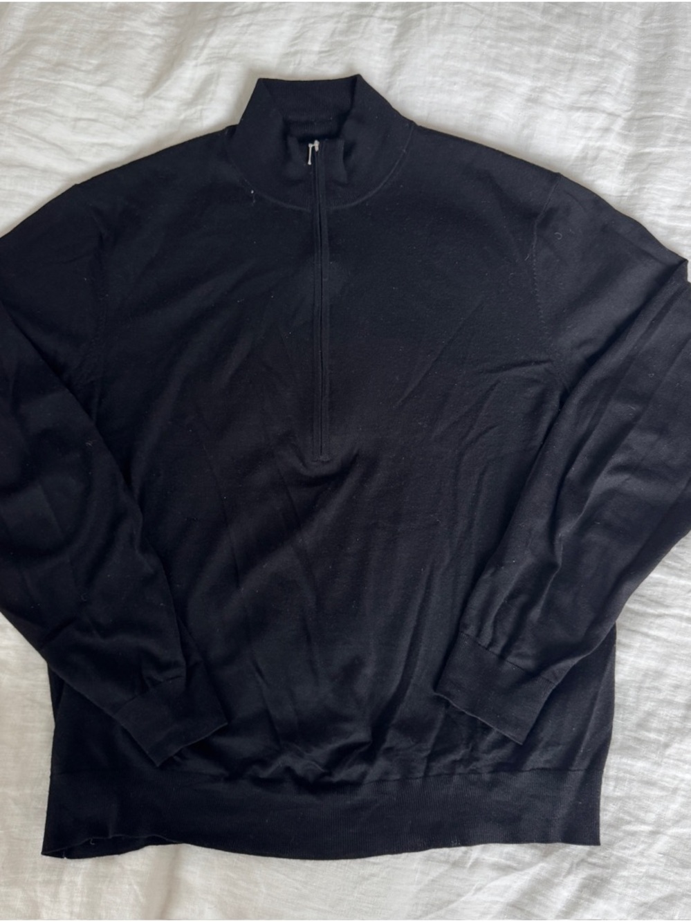 Suitsupply Black Half-Zip Sweater